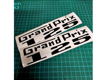 Grand Prix 125 Cut Vinyl Decals for Lambretta LI SX TV GP Classic Scooters UK Made Premium Vinyl Grand Prix 125 Cut Vinyl Decals for Lambretta LI SX TV GP Classic Scooters UK Made Premium Vinyl