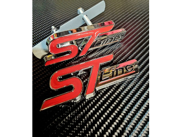 ST Line rear boot and grille badge kit Red Chrome accessory or modification