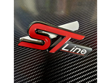 ST Line front grille badge Red Black ST Line front grille badge Red Black