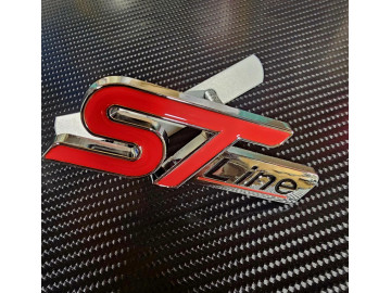 ST Line front grille badge Red Chrome ST Line front grille badge Red Chrome