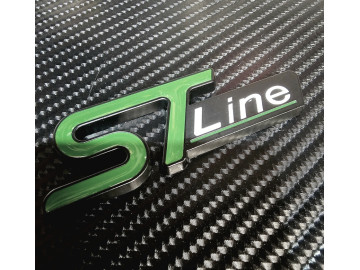 ST Line rear boot badge green black ST Line rear boot badge green black