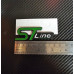 ST Line rear boot badge green black ST Line rear boot badge green black