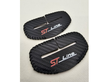 2x Carbon Effect ST Line Seatbelt Buckle Covers - Premium Interior Styling for Ford Models 2x Carbon Effect ST Line Seatbelt Buckle Covers - Premium Interior Styling for Ford Models