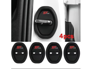 4x ST-Line Silicone Door Lock Covers - Fits Ford Fiesta, Focus, Puma ST-Line