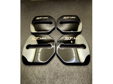 4x ST-Line Steel Door Lock Covers - Fits Ford Fiesta, Focus, Puma ST-Line