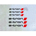 Audi etron caliper decals set of 6 diamond end Type - lacquer safe Audi etron caliper decals set of 6 diamond end Type - lacquer safe