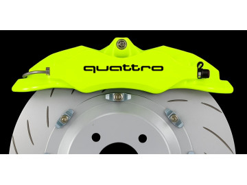 Set of 6 Quattro Brake Caliper Decals Premium Vinyl Lacquer Safe Set of 6 Quattro Brake Caliper Decals Premium Vinyl Lacquer Safe