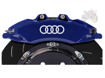 6x Audi Rings Caliper Decals - Premium Heat-Resistant Vinyl Stickers for Audi Brake Styling 6x Audi Rings Caliper Decals - Premium Heat-Resistant Vinyl Stickers for Audi Brake Styling