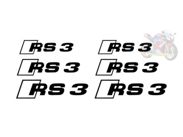 6x Audi RS3 Caliper Decals Single Colour Vinyl in 3 Sizes 6x Audi RS3 Caliper Decals Single Colour Vinyl in 3 Sizes
