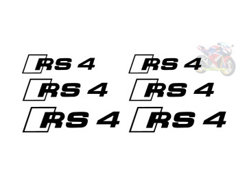 6x Audi RS4 Caliper Decals Single Colour Vinyl in 3 Sizes 6x Audi RS4 Caliper Decals Single Colour Vinyl in 3 Sizes