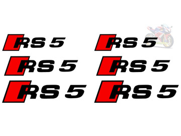Audi RS5 Caliper Decals - Set of 6 | 3 Sizes | High-Temp Vinyl Brake Stickers UK