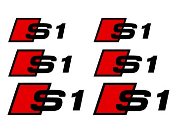 Audi S1 Caliper Decals - Set of 6 | High-Temp Vinyl Brake Stickers 3 Sizes for Custom Styling