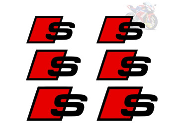 Audi S Caliper Decals - Set of 6 - 3 Sizes| Premium Brake Sticker Kit 