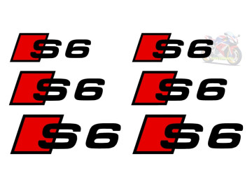 6x Audi S6 Brake Caliper Decal Set 3 Sizes - High Temp Vinyl Stickers for Front & Rear 6x Audi S6 Brake Caliper Decal Set 3 Sizes - High Temp Vinyl Stickers for Front & Rear