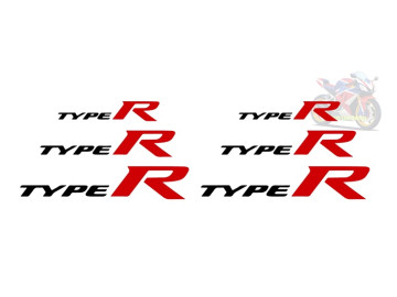 Honda Type R Caliper Decals - Set of 6 | High-Temp Brake Caliper Stickers for Civic Type R