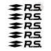 5x Renault RS Performance Caliper Decals Choice of Sizes - For Clio, Megane, RS, V6 and more