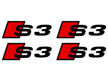 4x Audi S3 Caliper Decals - High Temp Vinyl Brake Stickers for Custom Styling