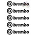 5x Brembo Caliper Decals | Heat-Resistant Brake Caliper Sticker Set