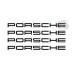 4x Porsche Brake Caliper Decal Set - High-Gloss Vinyl Stickers for Front & Rear 4x Porsche Brake Caliper Decal Set - High-Gloss Vinyl Stickers for Front & Rear