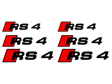 Audi RS4 Caliper Decals - Set of 6 | 3 Sizes | High-Temp Vinyl Brake Stickers UK