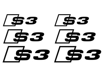 S3 Caliper Decals (3 Sizes) - Premium Heat-Resistant Vinyl Stickers for Audi Brake Styling S3 Caliper Decals (3 Sizes) - Premium Heat-Resistant Vinyl Stickers for Audi Brake Styling