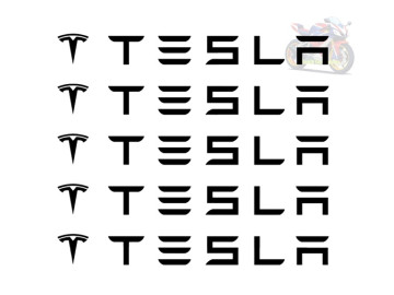 Tesla Caliper Decals Set of 5 Stickers with Logo Tesla Caliper Decals Set of 5 Stickers with Logo