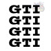 4x Volkswagen GTI  Performance Caliper Decals Choice of Sizes - VW Golf, Up, Lupo, Scirocco, Polo