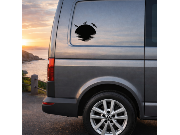 2x Sunset Decals for Camper Vans, Caravans & Motorhomes - Fits VW T6, Transit, Ducato etc