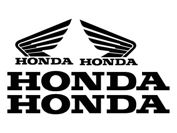 4-Piece Honda Motorcycle Decal Kit - Weatherproof Vinyl Graphics
