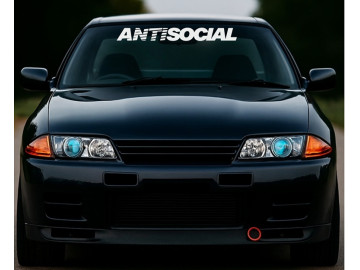 Antisocial XL Decal Sticker - Durable Vinyl for Car Windows & Panels Antisocial XL Decal Sticker - Durable Vinyl for Car Windows & Panels