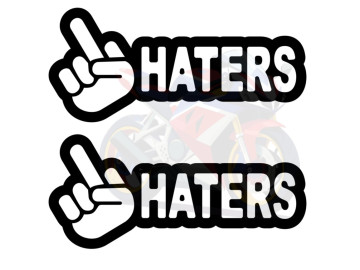 2x F*ck Haters |Middle Finger JDM Decals | Stickers 150x66mm 2x F*ck Haters |Middle Finger JDM Decals | Stickers 150x66mm