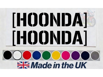 2x Hoonda Decals Stickers - Durable Vinyl for Car Windows & Panels for Honda 2x Hoonda Decals Stickers - Durable Vinyl for Car Windows & Panels for Honda