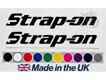 2x Strap-On Decals Stickers - Durable Vinyl for Car Windows & Panels 2x Strap-On Decals Stickers - Durable Vinyl for Car Windows & Panels