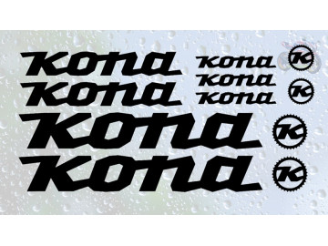 11pc Large Kona Decal Set for Hardtail and Trail Bike Frame Restoration 11pc Large Kona Decal Set for Hardtail and Trail Bike Frame Restoration