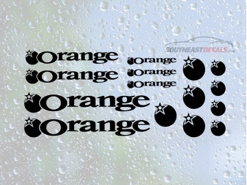 Orange Bikes 15pc Decal Set MTB Frame Stickers Premium Vinyl UK Made Decals