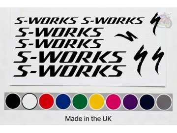 10pc S-Works Bike Frame Decal Set - Premium Replacement Stickers for Specialized S-Works Cycles 10pc S-Works Bike Frame Decal Set - Premium Replacement Stickers for Specialized S-Works Cycles