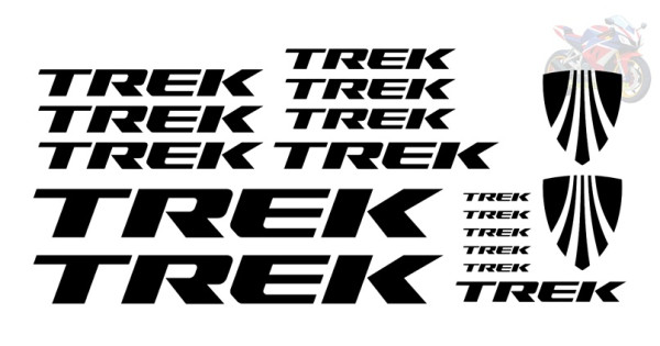 Trek Nbc Sticker 17-Piece TREK Mountain Bike Vinyl Decal Kit | Bold MTB Frame Stickers ...