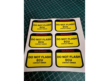 6 Do Not Flash ECU Warning Stickers Premium Vinyl UK Made 6 Do Not Flash ECU Warning Stickers Premium Vinyl UK Made