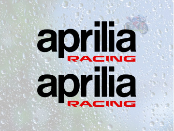 2x Aprilia racing decals two colour version premium vinyl UK made 2x Aprilia racing decals two colour version premium vinyl UK made