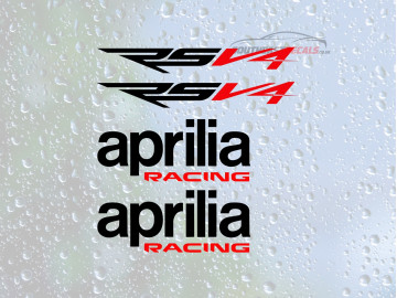 Aprilia RSV4 Decal Set of 4 Premium Vinyl Stickers UK Made Aprilia RSV4 Decal Set of 4 Premium Vinyl Stickers UK Made
