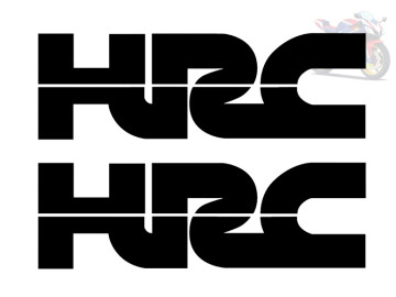 2x HRC Racing Logo Vinyl Decals - Stickers for Honda Motorcycles