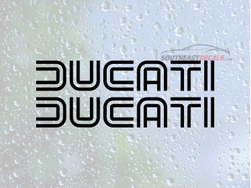 2x Ducati Old Style Logo Decals | Premium Vinyl Motorcycle Stickers 2x Ducati Old Style Logo Decals | Premium Vinyl Motorcycle Stickers