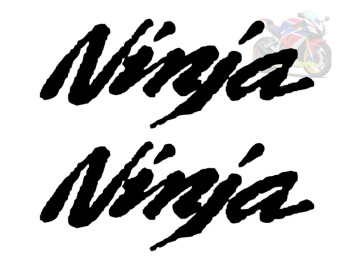2 x Ninja Decals Type 2 - Premium Vinyl Stickers for Kawasaki Motorcycles