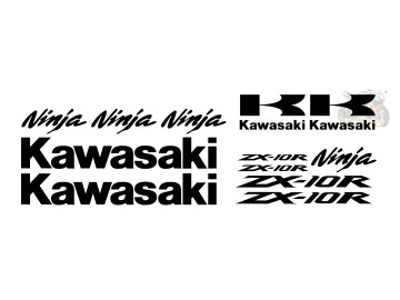 12pc Kawasaki Ninja ZX10R Decal Set