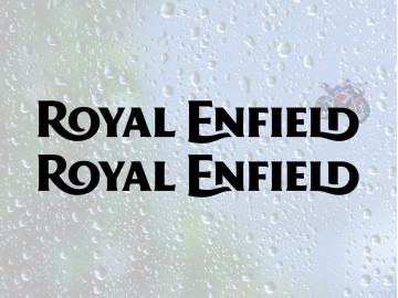 2 x Royal Enfield Cut Vinyl Decals Classic Bullet Interceptor Himalayan UK Made Premium Vinyl