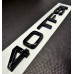 Gloss Black Audi 40 TFSI Tailgate Badge - Rear Boot Emblem Lettering for A-Series Models