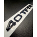 Gloss Black Audi 40 TFSI Tailgate Badge - Rear Boot Emblem Lettering for A-Series Models