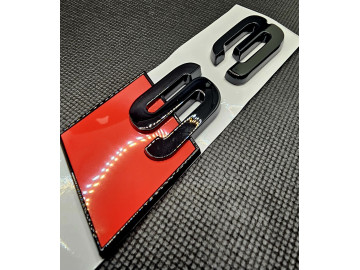 Gloss Black Audi S3 TFSI Tailgate Badge - Rear Boot Emblem Lettering Gloss Black Audi S3 TFSI Tailgate Badge - Rear Boot Emblem Lettering