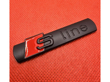 Matt Black Audi S Line Emblem Badge - Sport Trim Replacement