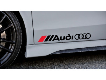 2x Audi side Skirt Decals - Custom Vinyl Stickers for A3, A4, A5, A6 & More